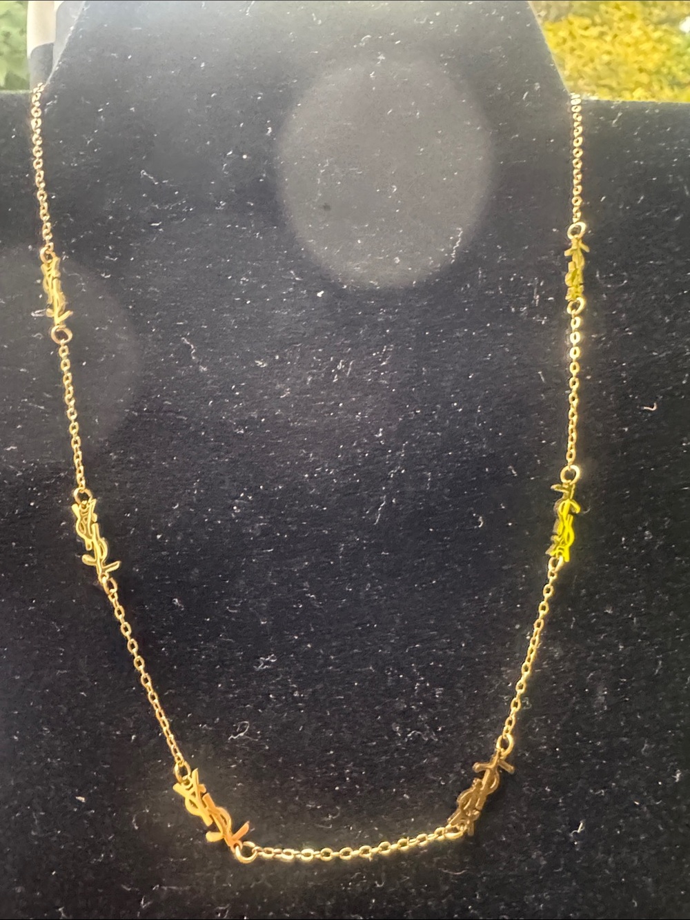 Necklace Delicate Gold Script Link Necklace - Elegant Women’s Jewelry